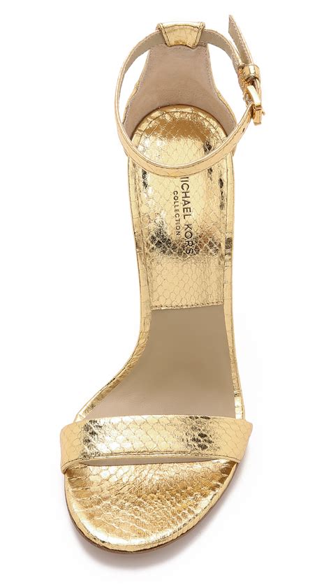 michael kors gold snake print heels|michael kors pumps.